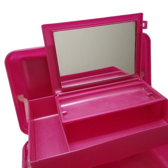VINTAGE 90s Fuchsia Pink 2622 Caboodle Make-Up Organizer Storage Travel Case - Picture 6 of 12